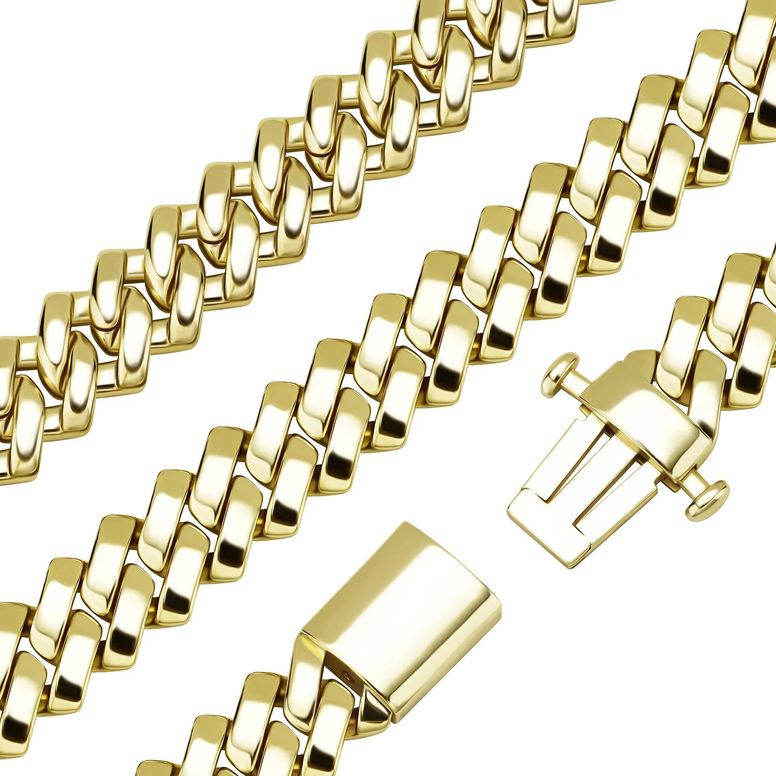 12mm Miami Chain Cuban Link Necklace