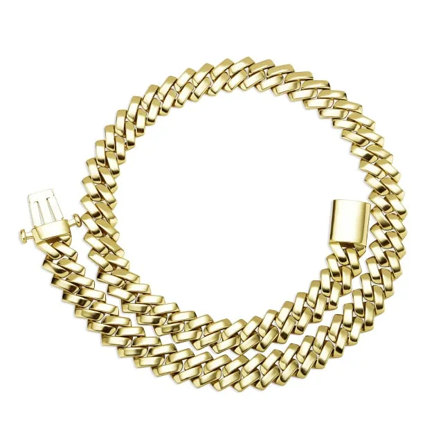 12mm Miami Chain Cuban Link Necklace