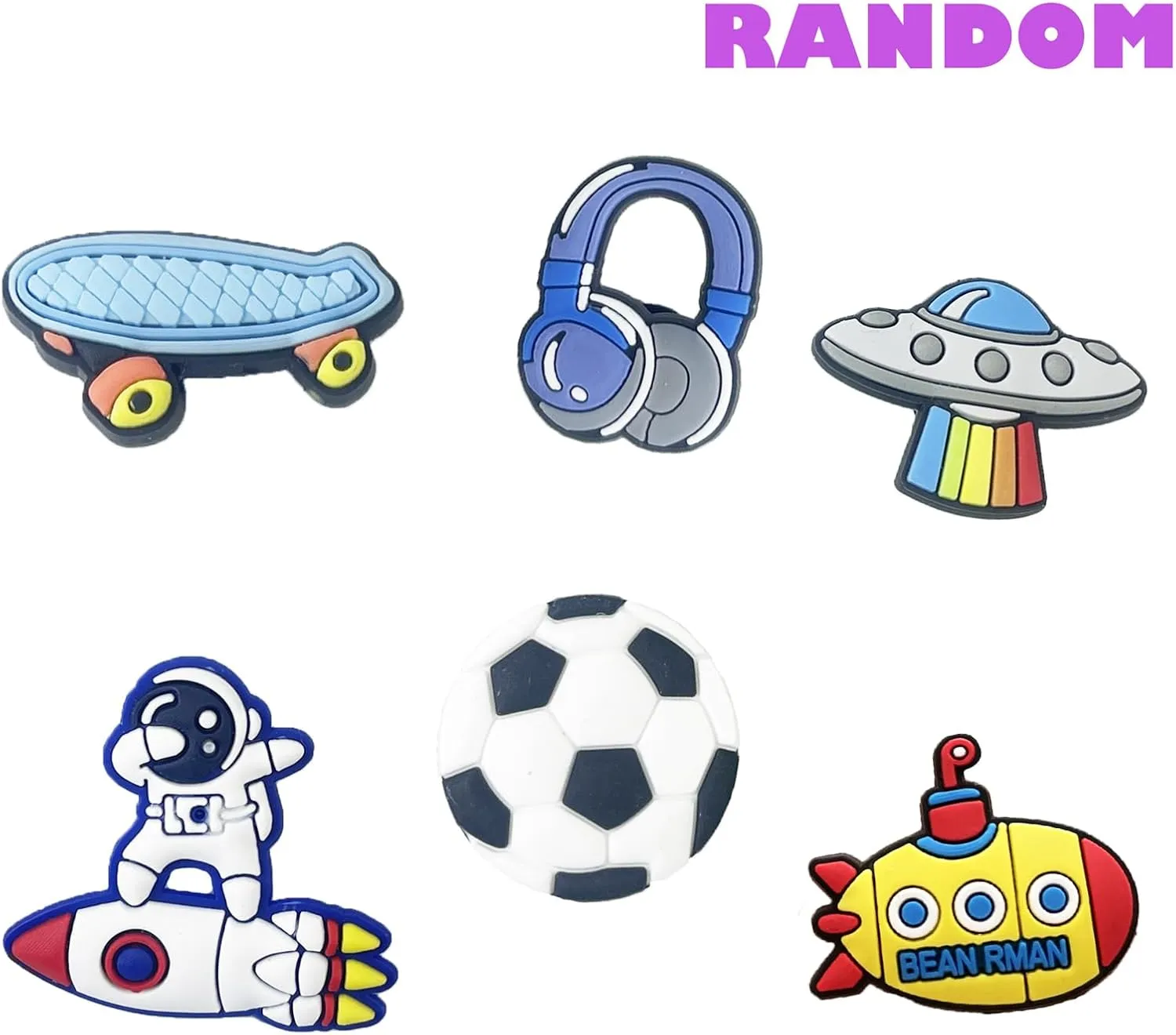 35,50,100 Pcs Random PVC Shoe Charms,Garden Shoes Cute Shoe Charms Wristband Bracelet Decoration with Different Designs Shape for Girls,Boys and Adult Party Gift