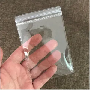50PCS Clear Pvc Jewelry Pouches Organizer Travel Earring Storage Bags Transparent jewelry Bags with Zipper (50 Pcs Bracelet pouch)
