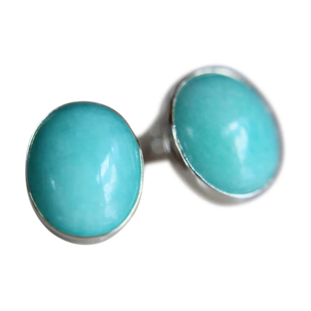 Amazonite Earrings, Gemstone Earrings, Sterling Earrings, Post Earrings, Amazonite Post Earrings, Large Earrings, Minimalist Earrings, Gift