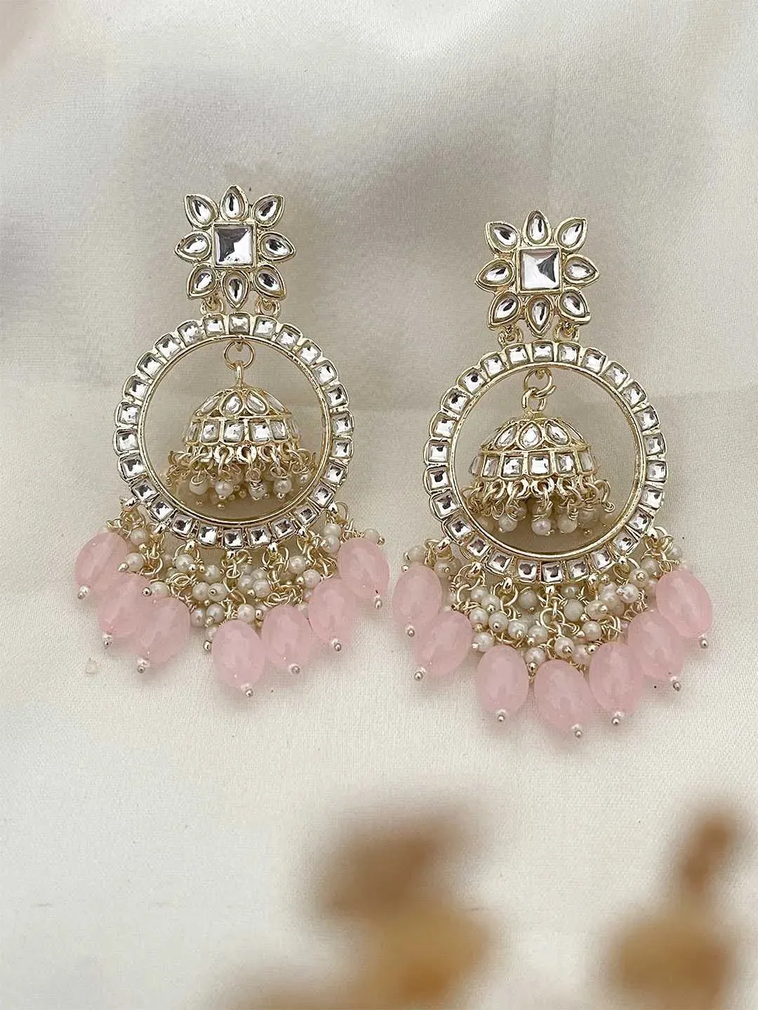 Bead Tassel Jhumka Drop Earrings