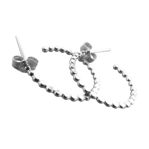 Beaded Hoop Earrings, Earrings, Sterling Earrings, Post Earrings, Hoop Earrings, Small Earrings, Minimalist Earrings, Post Earrings