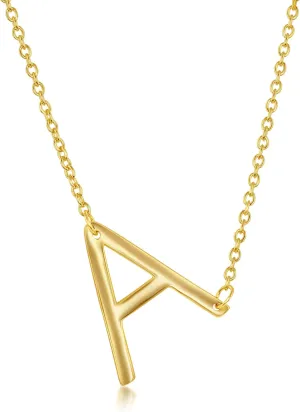 Beaux Bijoux Sideways Initial Necklaces for Women | 14k Gold and Silver Letter Necklaces | Unique Birthday Gift | Trendy Jewelry | Dainty Handmade Necklaces for Women