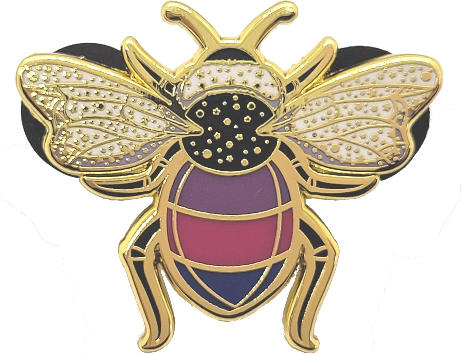 Bisexual Pride Bee Enamel Pin in Bi LGBT  Flag Colors | Pride Jewelry