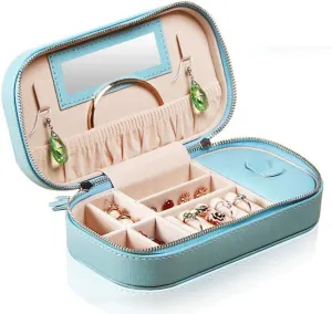 Jewelry & Cosmetic Storage Boxes Travel Jewelry Box Tassels Organizer Display Storage Case Take-Out Handbags with Mirror Jewelry Holder for Earrings Bracelets Rings