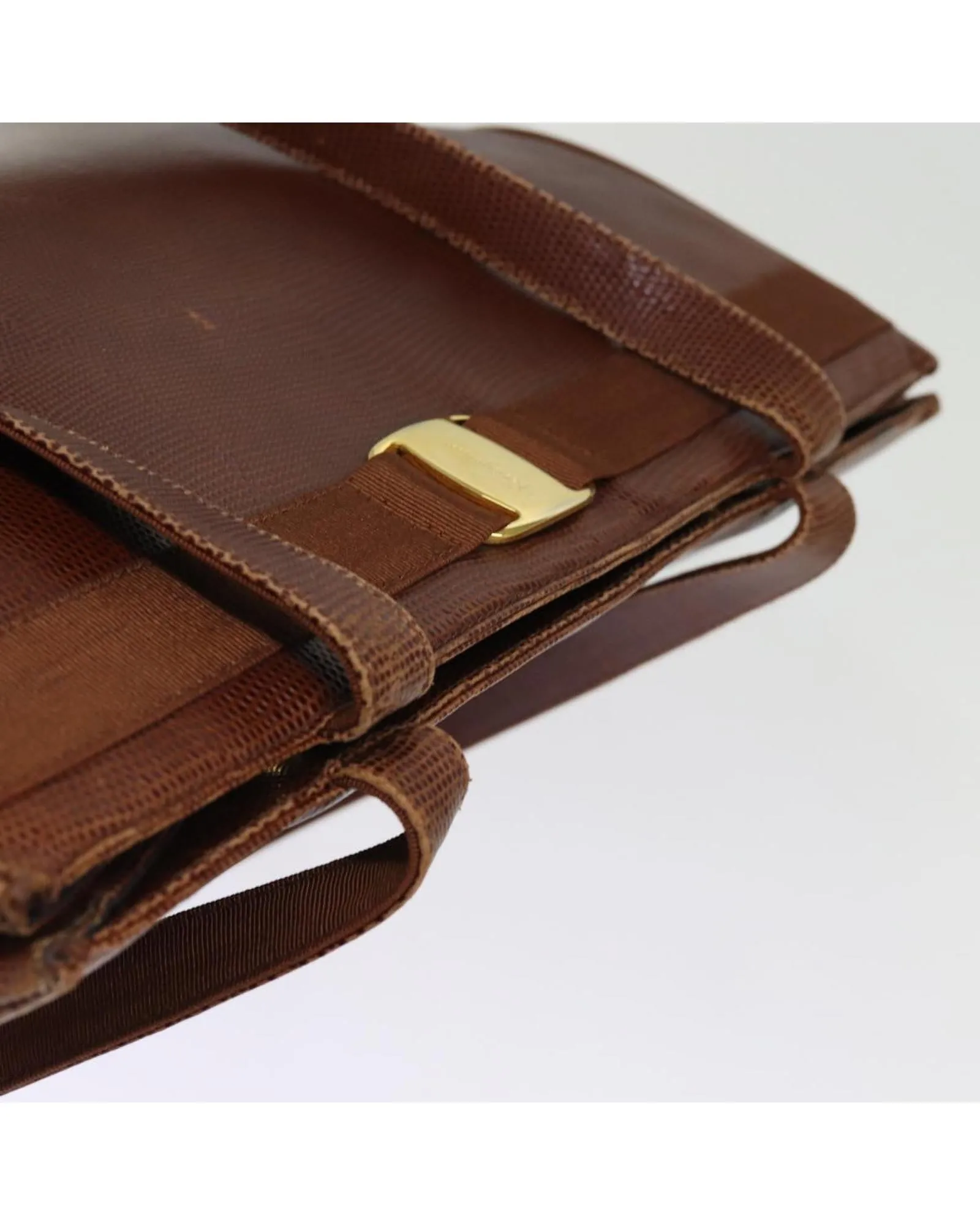 Leather Brown Tote Bag by Salvatore Ferragamo