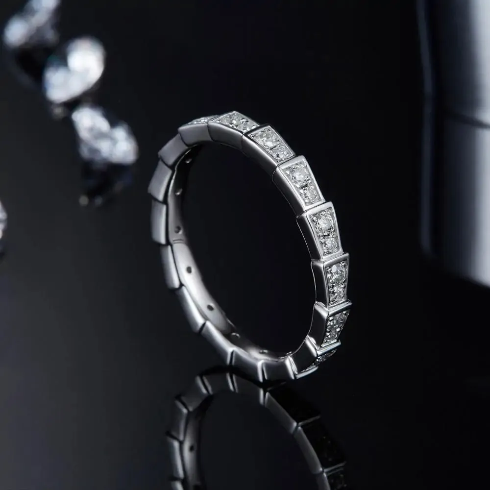 Unique Women's Sterling Silver Moissanite Rings